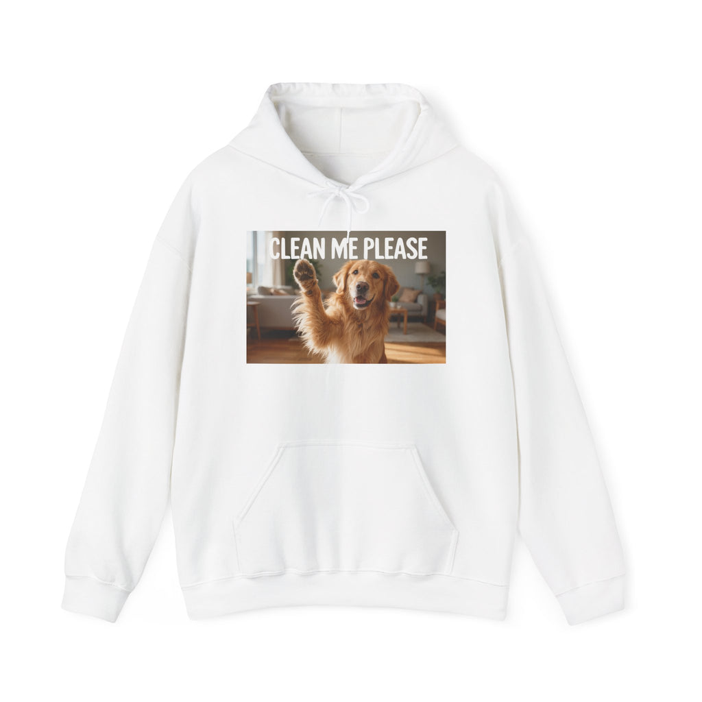 Dog Hoodie - "Clean Me Please" Golden Retriever Rescue Sweatshirt