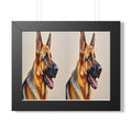 German Shepherd Double Portrait Framed Poster