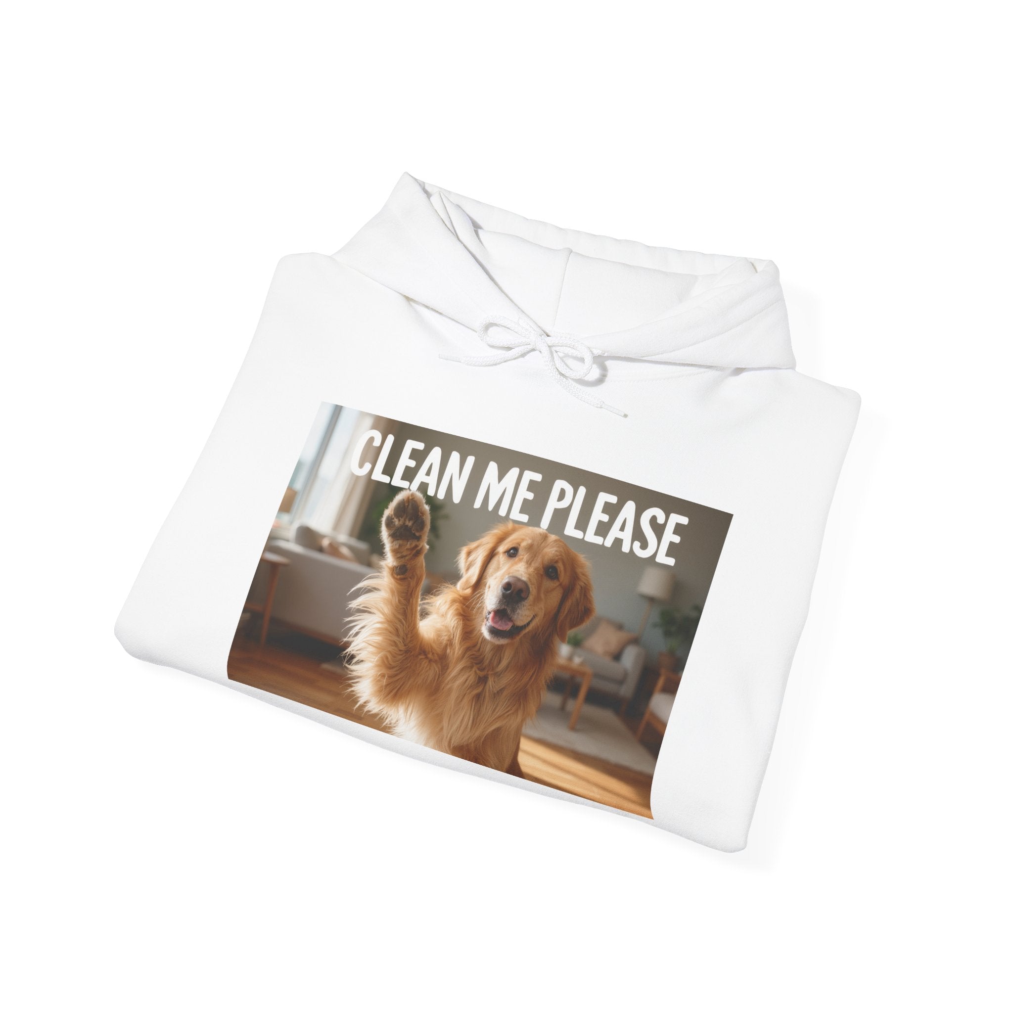Dog Hoodie - "Clean Me Please" Golden Retriever Rescue Sweatshirt