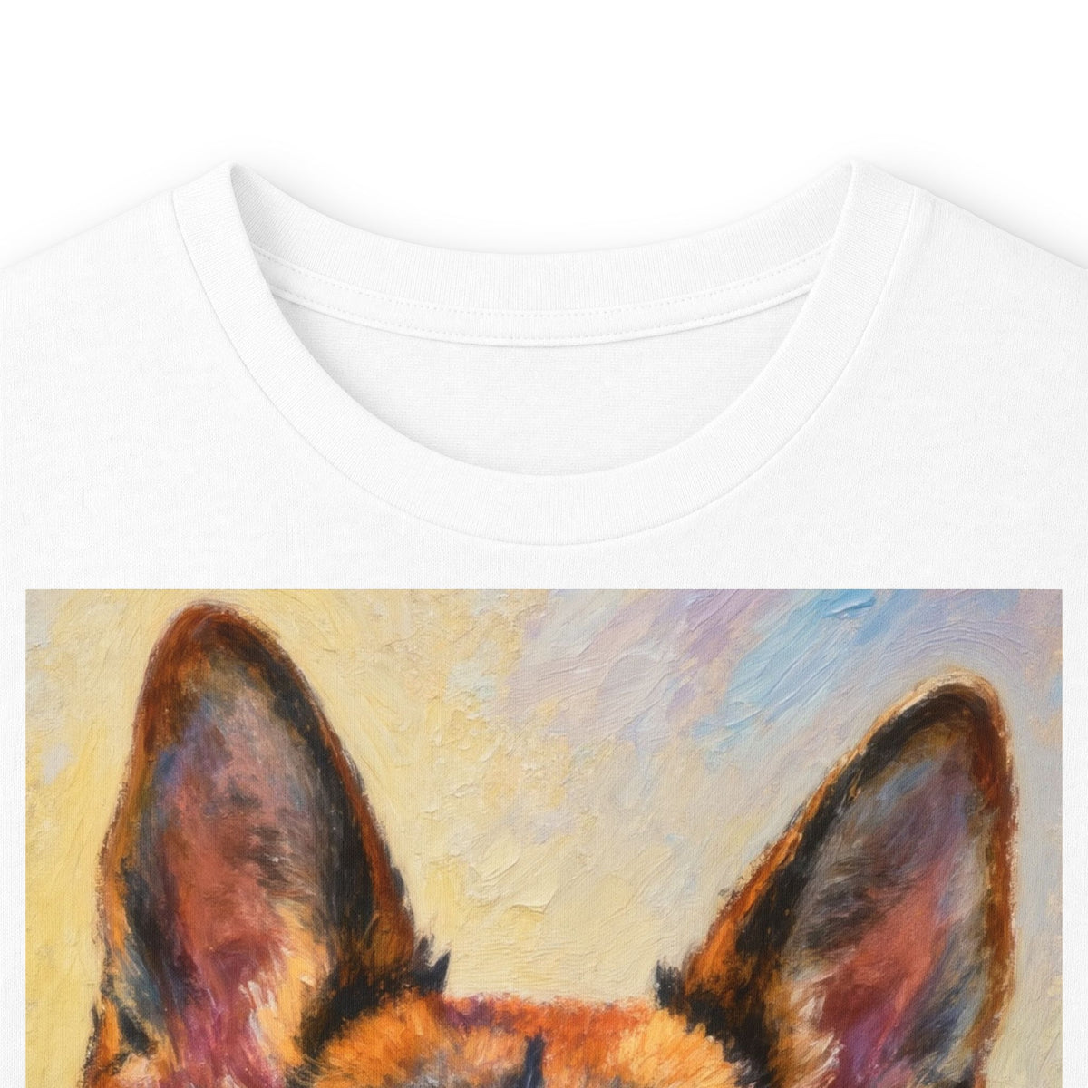German Shepherd Portrait Long Sleeve Tee — Colorful Dog Art Shirt
